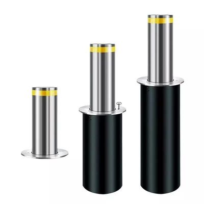316 Stainless Steel Tonggak Parkir Otomatis Ditarik Dengan Garis Reflektif