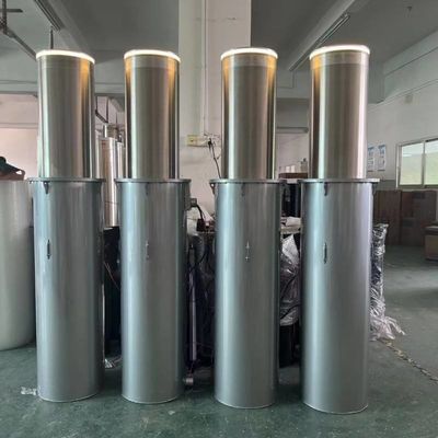 OEM Pre Embedded Height 1110mm Automatic Rising Bollards Untuk Jalan Masuk