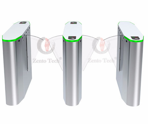 Sinyal Tingkat 12V Pintu Putar Stainless Steel Flap Gate Barrier Perumahan 1.5mm