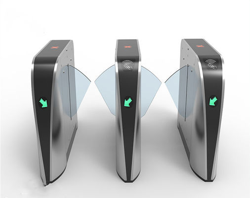 Panel Akrilik 15mm Sistem Flap Barrier Otomatis 0,2 Detik Kecepatan Buka / Tutup