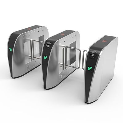Turnstile penghalang ayunan otomatis dengan siaran suara DC24V 6.25A dan indikator LED untuk kontrol akses
