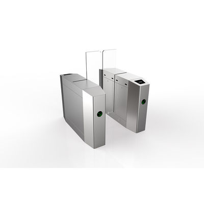 DC 24V Sliding Gate Turnstile Retractable Flap Barrier 30 Orang Per Menit