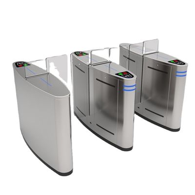 Kaca Akrilik SS304 1.2mm Security Sliding Gate Turnstile Dengan Card Reader