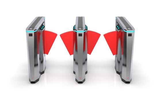 DC12V QR Code Flap Barrier Turnstile Passage Lebar 600-900mm