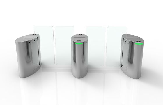 Half Height Glass Sliding Speed Gates Turnstile Dengan Pengendalian Akses Card Reader