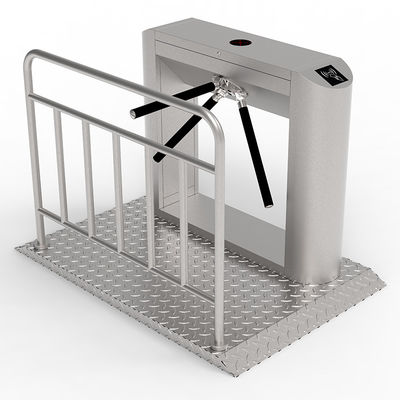 Otomatis Pengendalian Akses Sidik Jari Tripod Turnstile Pengakuan Wajah 304 stainless steel Keamanan Anti-ledakan