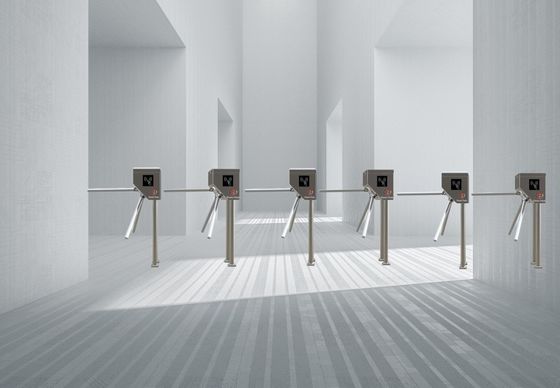 Sistem Kontrol Akses Gerbang Tripod Turnstile Mainboard Penghalang Gerbang Listrik Untuk Bangunan Kantor