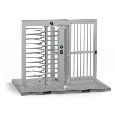 Pintu Kontrol Akses Perlengkapan Keamanan Double Channel RFID Full Height Turnstile Gate Rfid QR Barrier Gate