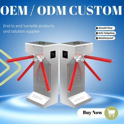 Zento Automatic Security Barrier Gate System Turnstile Dengan Kode Qr & Pembaca Kartu RFID