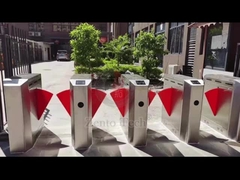 Passage Width 550mm RFID Flap Turnstile Pintu Masuk Ditarik Untuk Apartemen