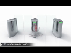 Keamanan Bandara Sliding Turnstile Elektronik Kontrol Akses Kartu Reader Pengakuan Wajah