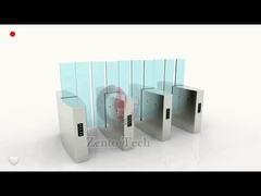 24V DC Motor Acrylic Glass Sliding Turnstile Barrier Gate CE