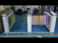 Bidirectional Passage Swing Barrier Kontrol Akses Biometrik Pintu Putar 30-40 Orang/Min