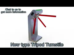 Weatherproof 1.5mm Pedestrian Tripod Turnstile Gate Bi-Directional